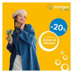 Frühlinksaktion: -20% auf die Reinigung von Jacken und Mänteln